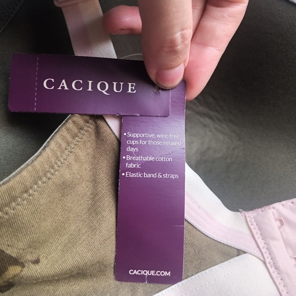 Cacique Green and Pink Floral Bra with Full Coverage - Picture 15 of 15